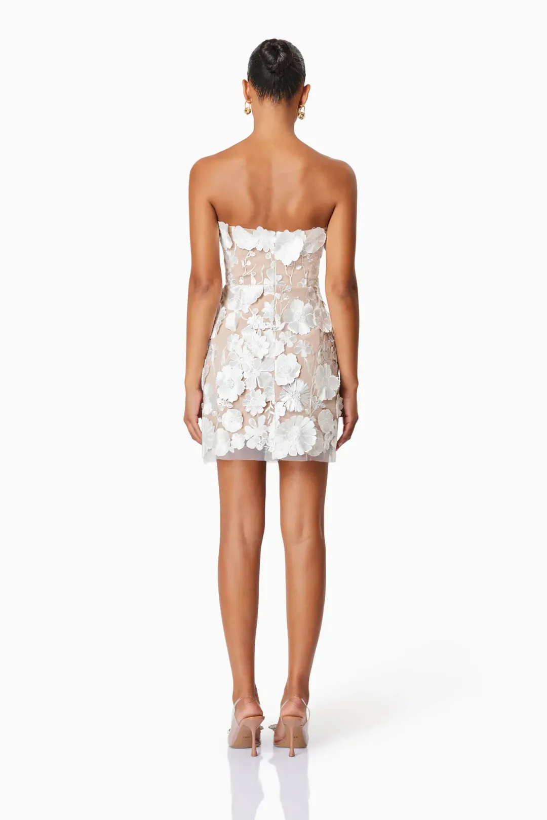 Elliatt Arabella Strapless Mini Dress In White Size 8 for rent on The Volte - main image