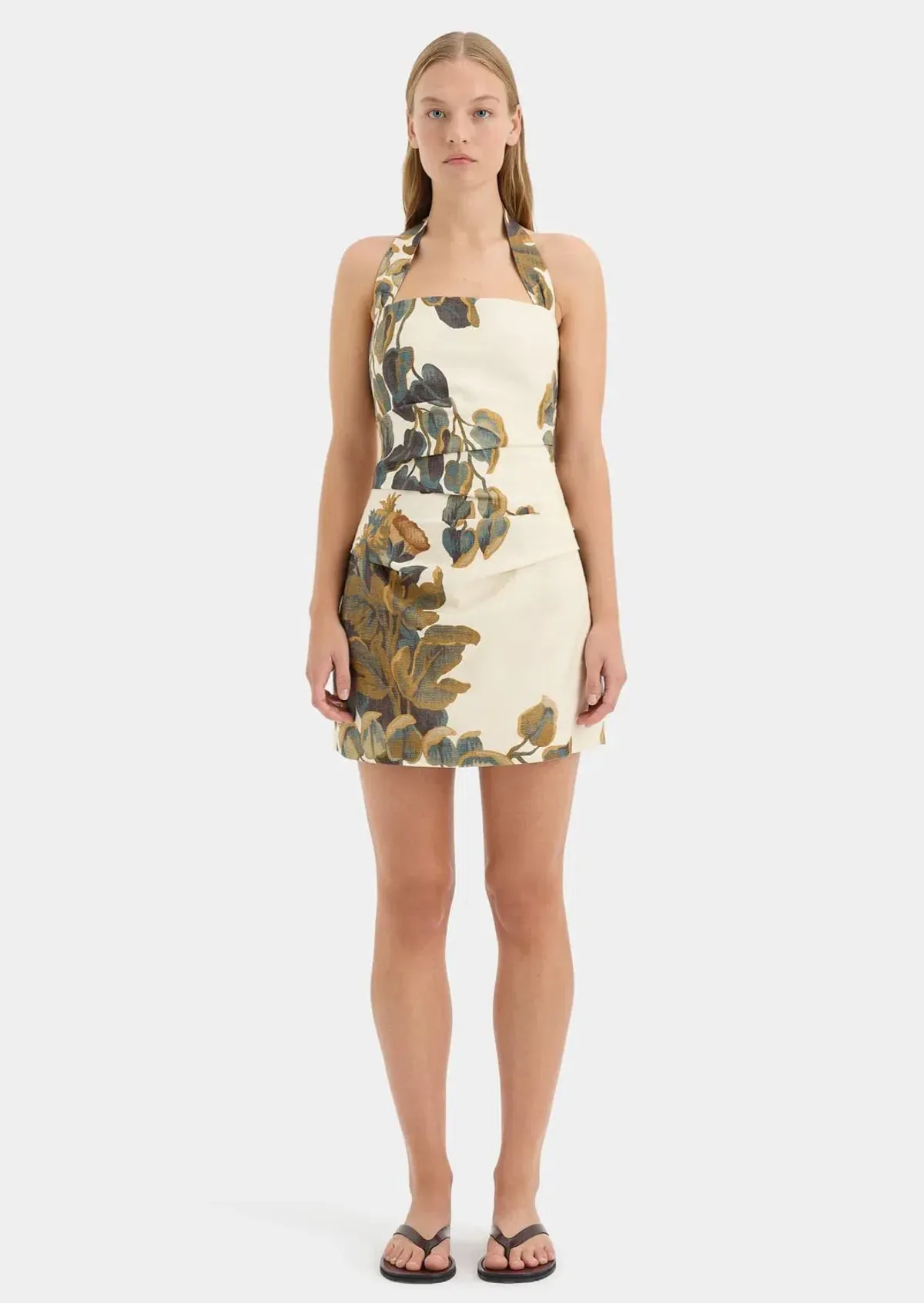 Sir The Label Evalita Halter Dress Cream Mini Size 10/M - Image 1