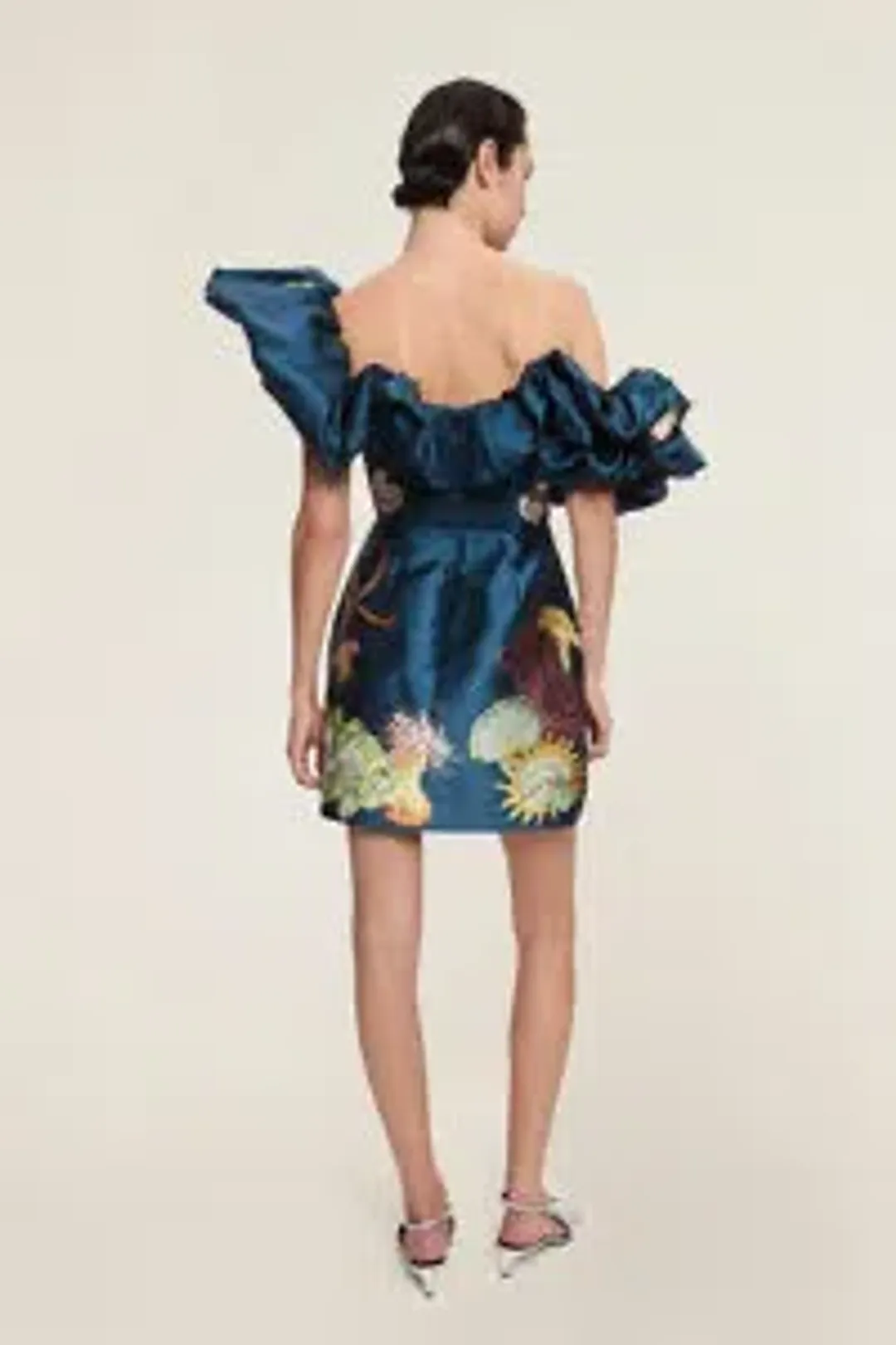 Alemais Dorian Mini Dress Navy Size AU 10 for rent on The Volte - main image