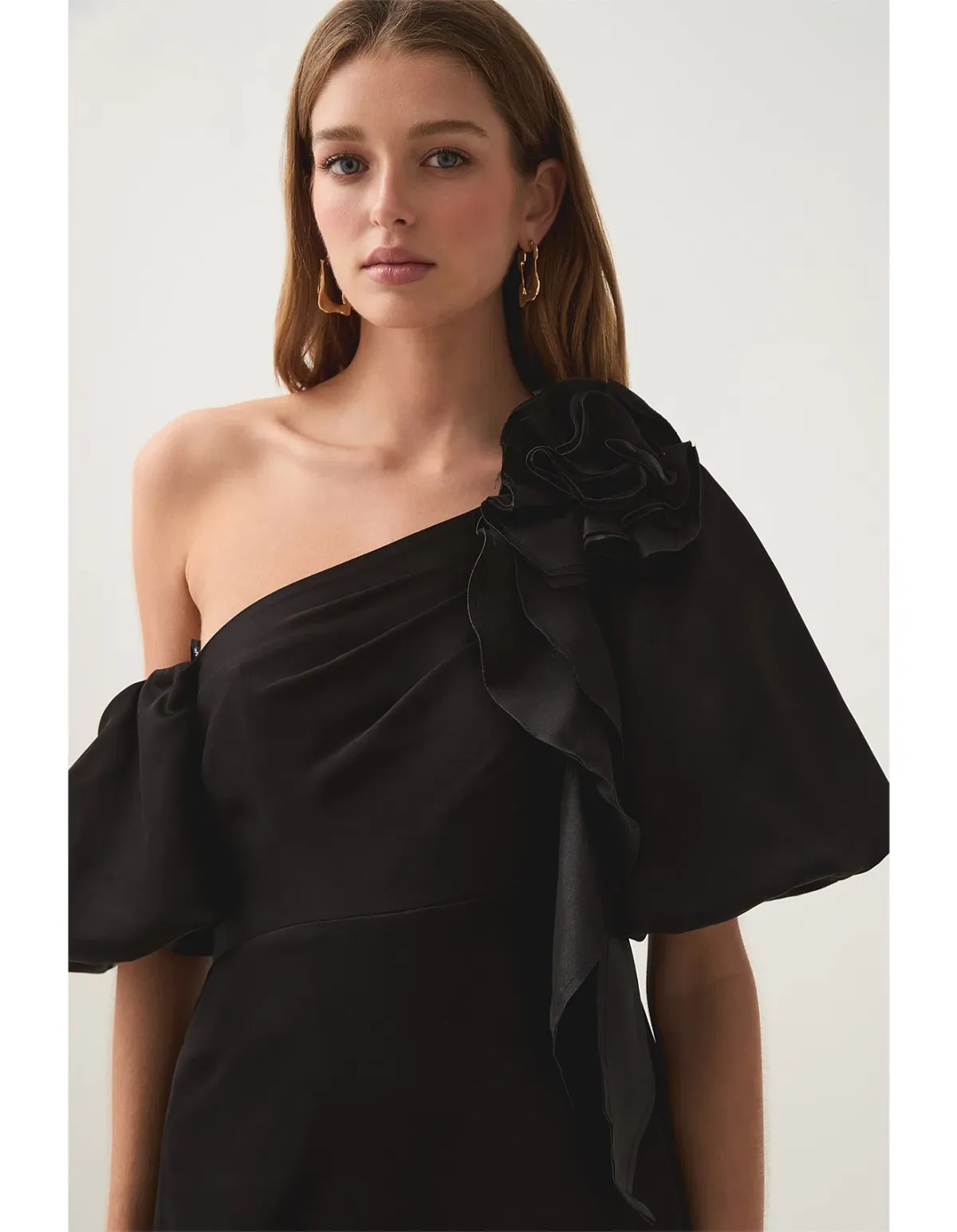 Aje Magnetic Draped Midi Dress Black Size AU 8 - Image 5