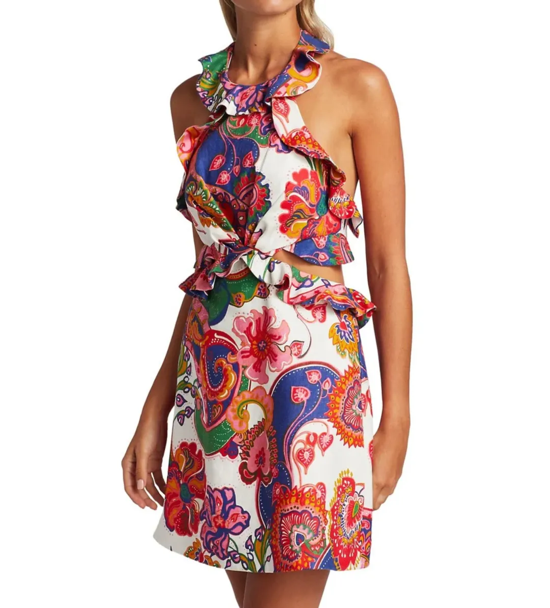 Zimmermann Lovestruck Mini Dress in Floral Paisley Size 1/AU 10 for rent on The Volte - main image