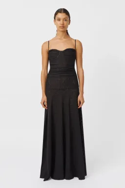 Camilla & Marc Camille Lace Maxi Dress Black Size 8 for rent on The Volte - image 1