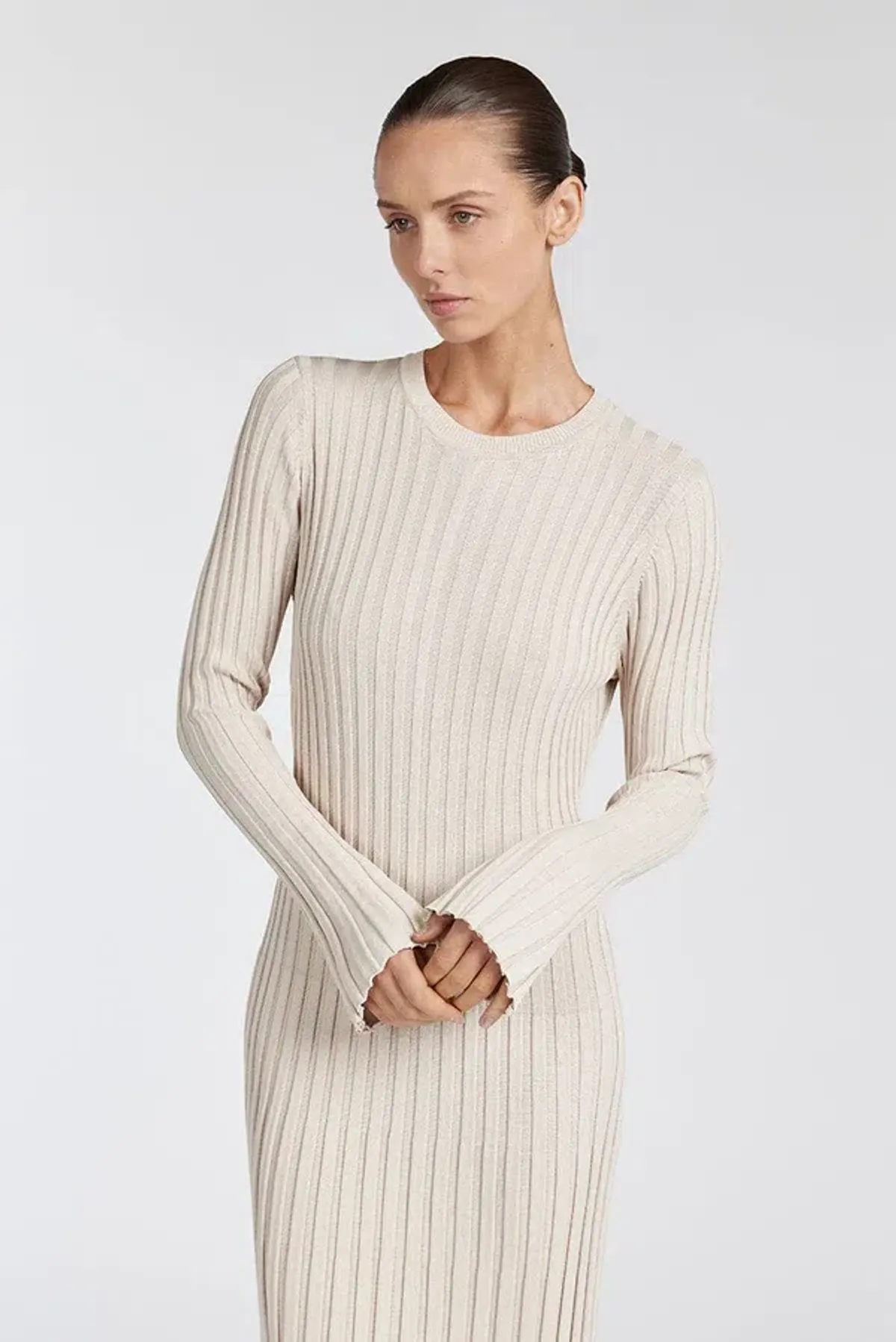 Ada Srone Long Sleeve Midi Dress Size 10 - Image 2