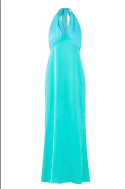 The Wolf Gang Oahu Slip Maxi Dress Aquamarine Size L/AU 12 for rent on The Volte - image 5
