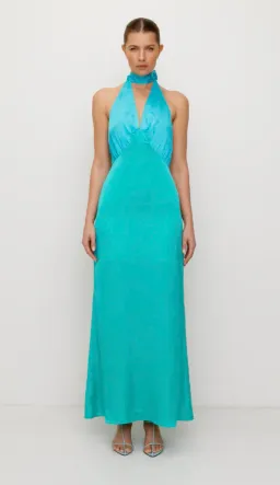 The Wolf Gang Oahu Slip Maxi Dress Aquamarine Size L/AU 12 for rent on The Volte - image 1