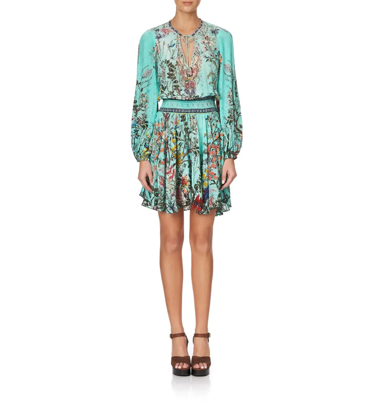 Camilla Millas Backyard Shirred Relaxed Short Dress Size S / AU 10 for rent on The Volte - main image