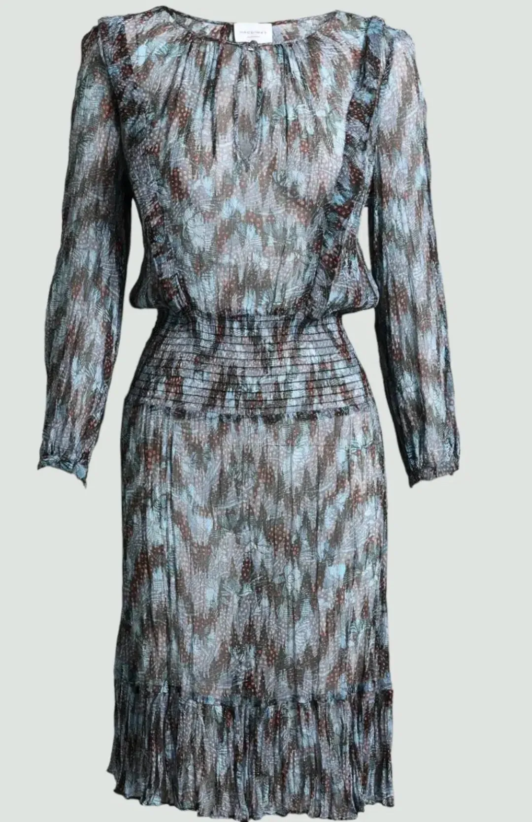 Once Was Silk Midi Multi with Cotton Slip Size 8 for rent on The Volte - main image