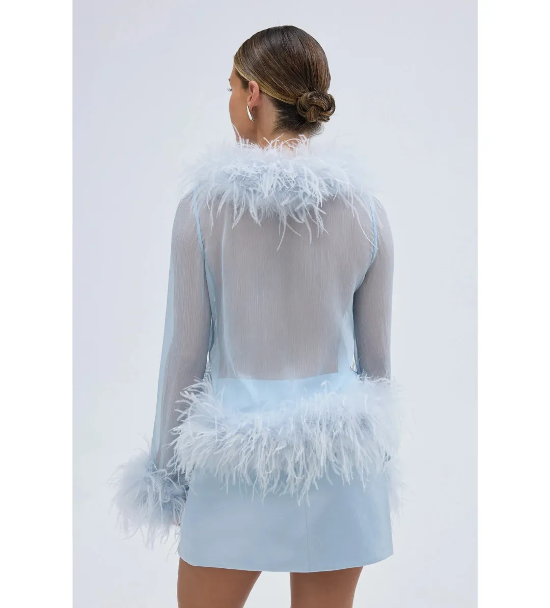 Bubish Gigi Sheer Blouse Pale Blue Size S / AU 8 for rent on The Volte - main image