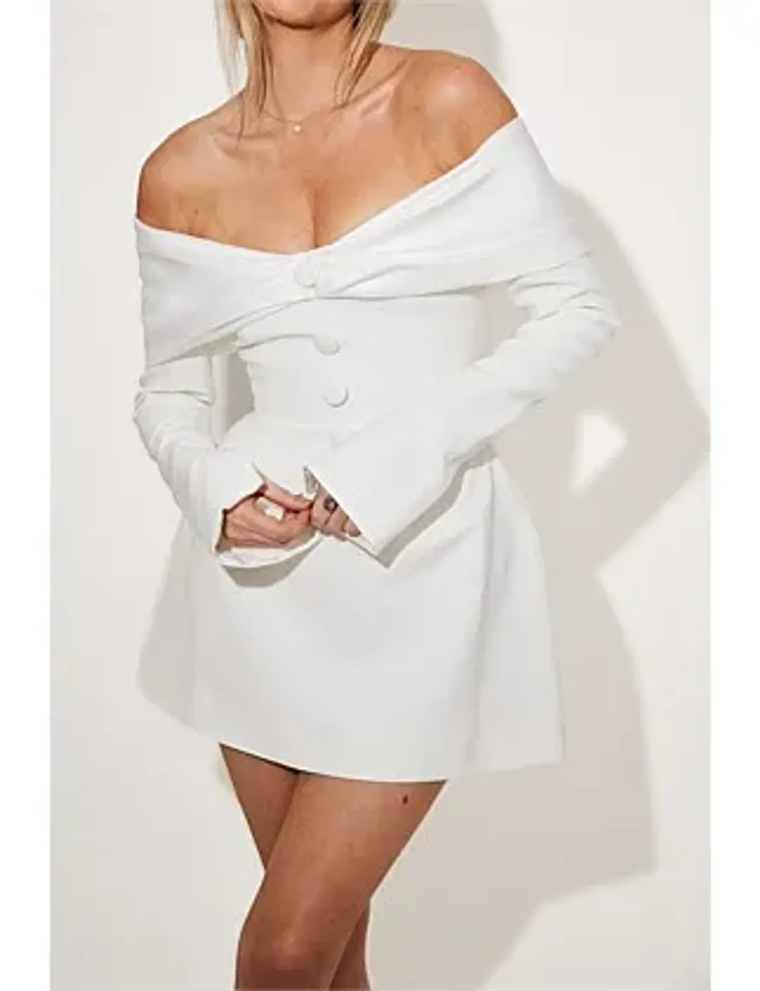 Odd Muse The Ultimate Muse Bow Mini Dress White Size S / AU 8 for rent on The Volte - main image