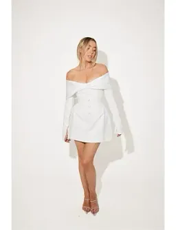 Odd Muse The Ultimate Muse Bow Mini Dress White Size S / AU 8 for rent on The Volte - image 1