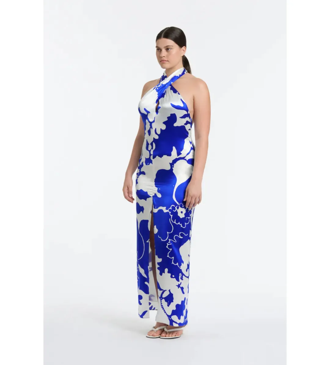 Sir The Label Esme Halter Midi Dress Merce Abstract Print Size 0 / AU 6 for rent on The Volte - main image