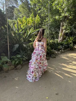 AJE Fleur Pleated Gown Collage Floral Size 8 for rent on The Volte - image 4