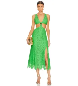 Alice Mccall Yvonne Lace Midi Cut Out Dress Green Size AU 12 for rent on The Volte - image 1