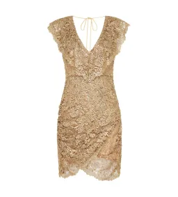 Spell Nina Shift Mini Dress Bronze Size S/AU 8 for rent on The Volte - image 5