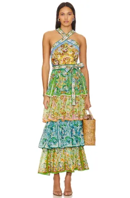 Alemais Dreamer Halter Tier Maxi Dress Multi Size 12 for rent on The Volte - image 2
