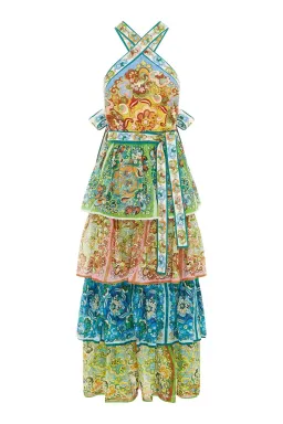 Alemais Dreamer Halter Tier Maxi Dress Multi Size 12 for rent on The Volte - image 6