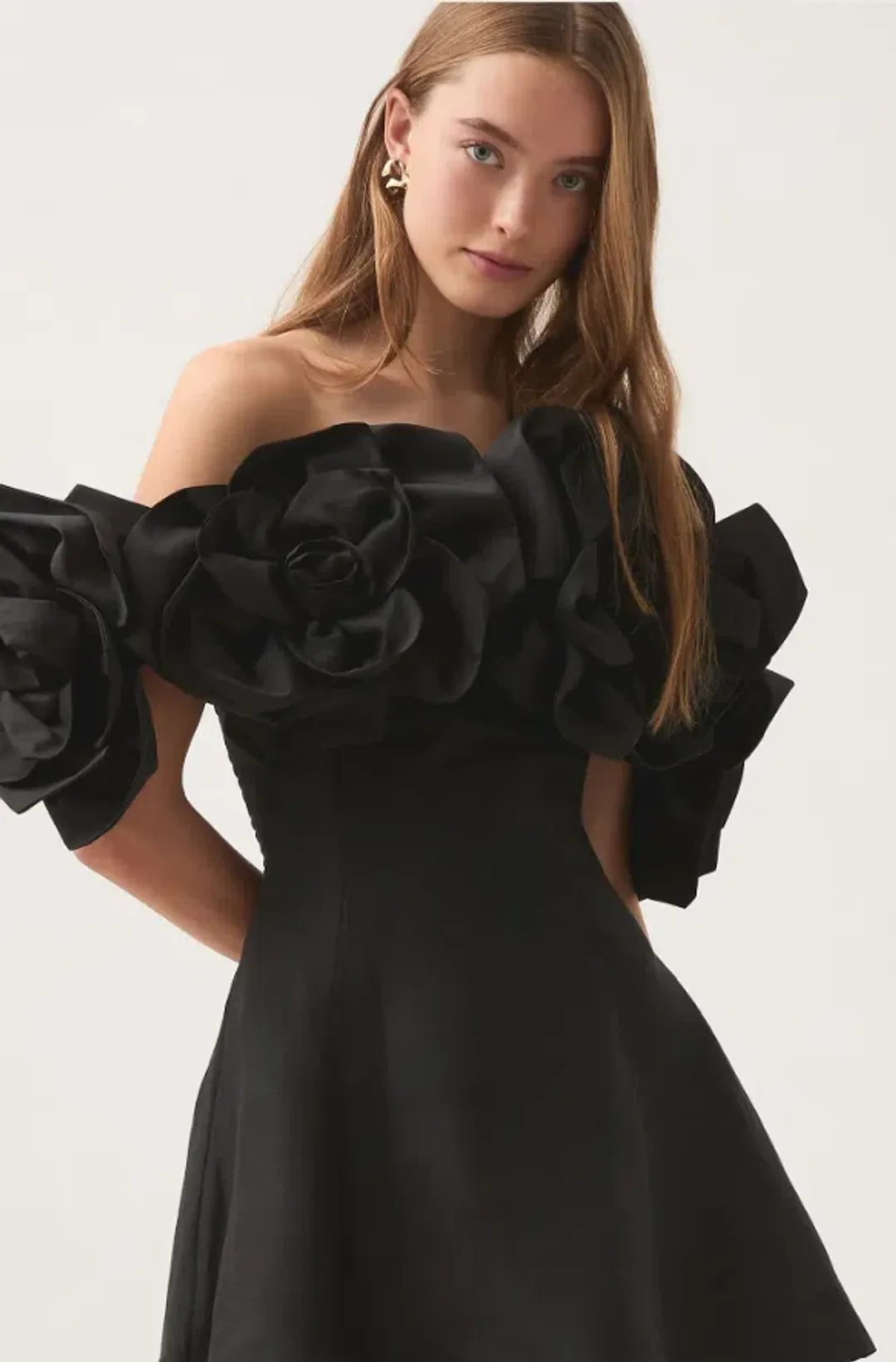 Aje Etta Mini Dress Black Size 12 for rent on The Volte - main image