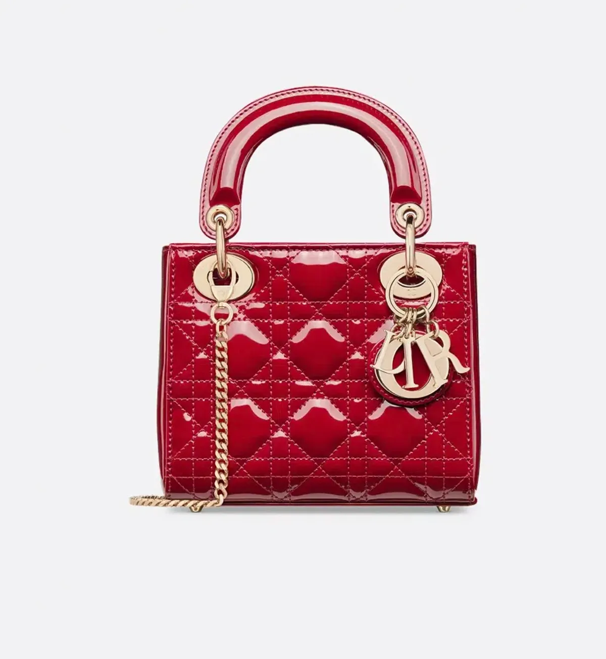 Dior Mini Lady Dior Bag Cherry Red - Image 2