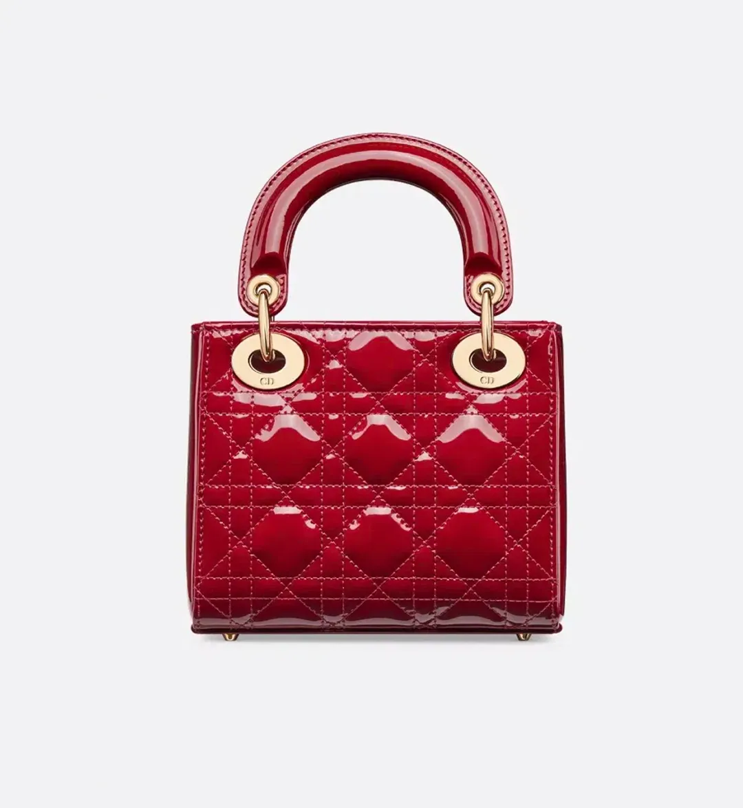 Dior Mini Lady Dior Bag Cherry Red for rent on The Volte - main image