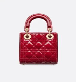 Dior Mini Lady Dior Bag Cherry Red for rent on The Volte - image 4