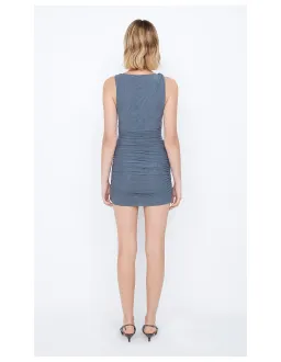 Bec & Bridge Sania Twist Mini Dress Slate Size AU 10 for rent on The Volte - image 3