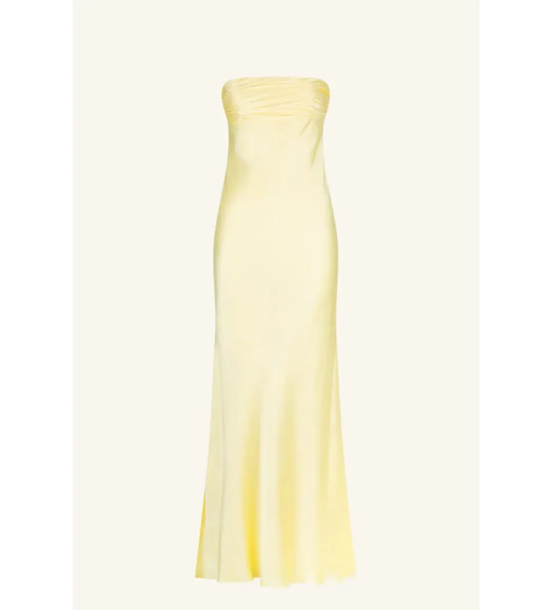 Shona Joy La Lune in Yellow Strapless Dress Size AU 8 for rent on The Volte - main image