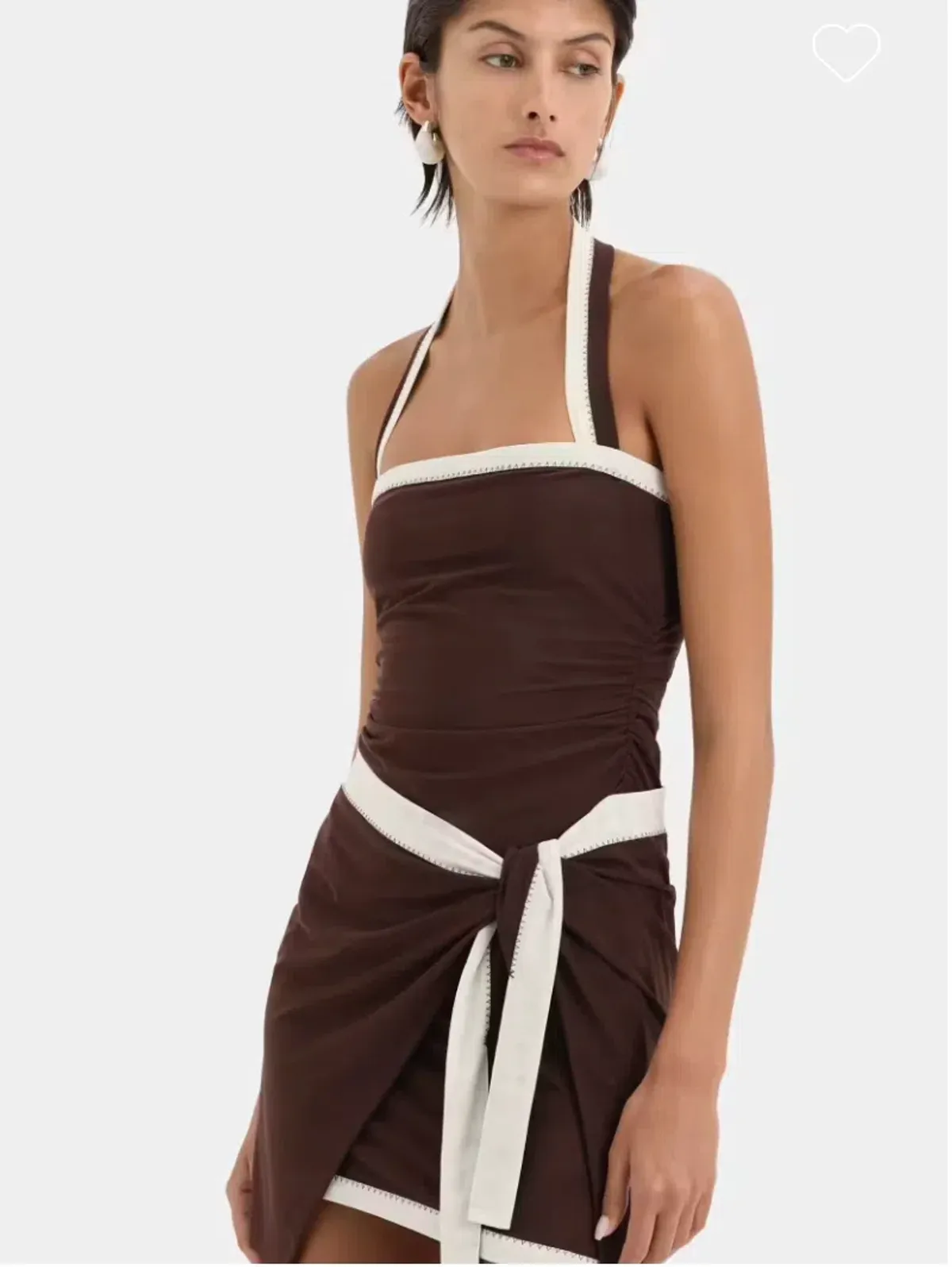 Sir The Label Jacques Mini Dress Chocolate Size 2/Au 10 - Image 5