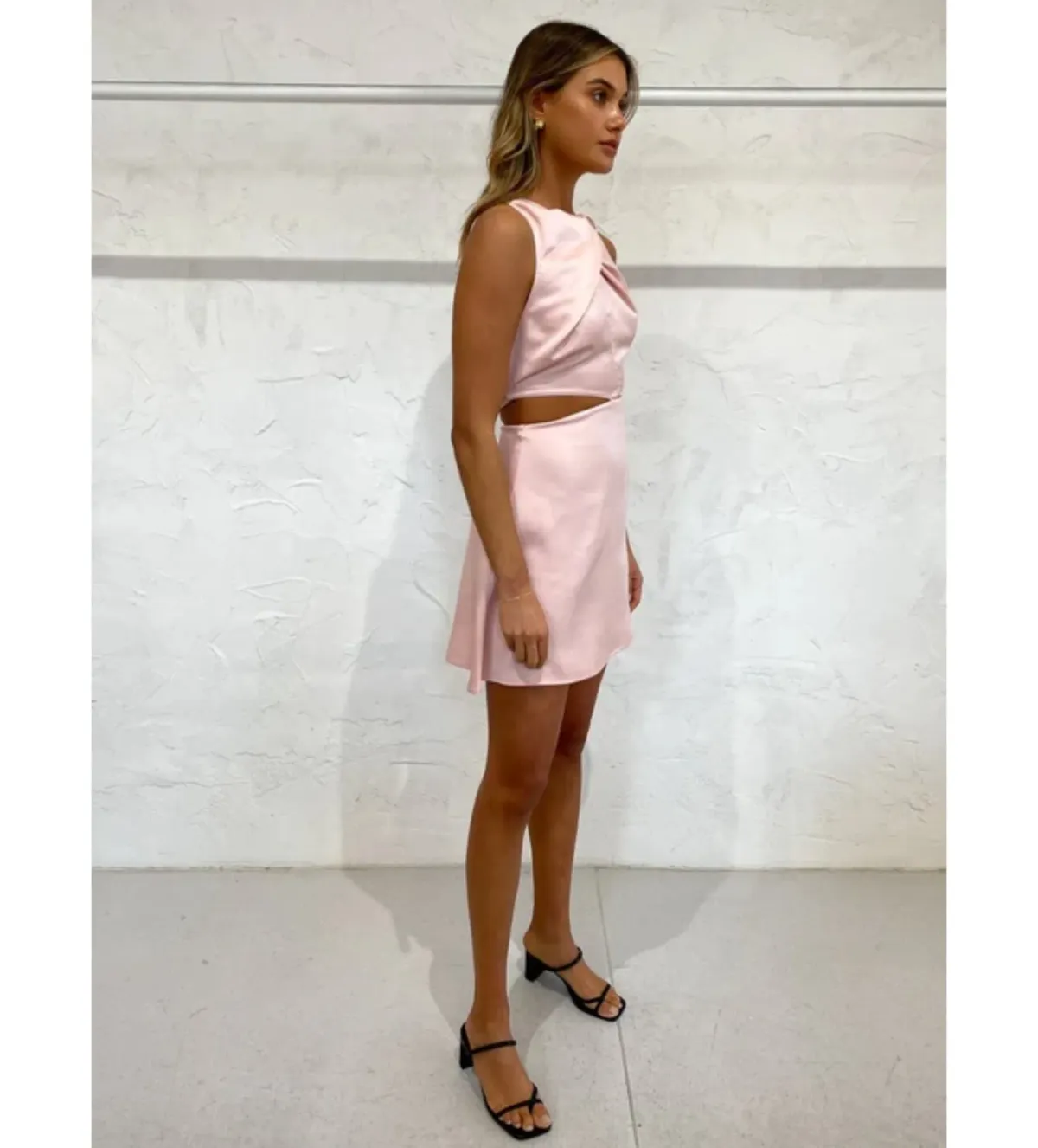 One Fell Swoop Bijoux Mini Dress blush pink size AU 10 - Image 4