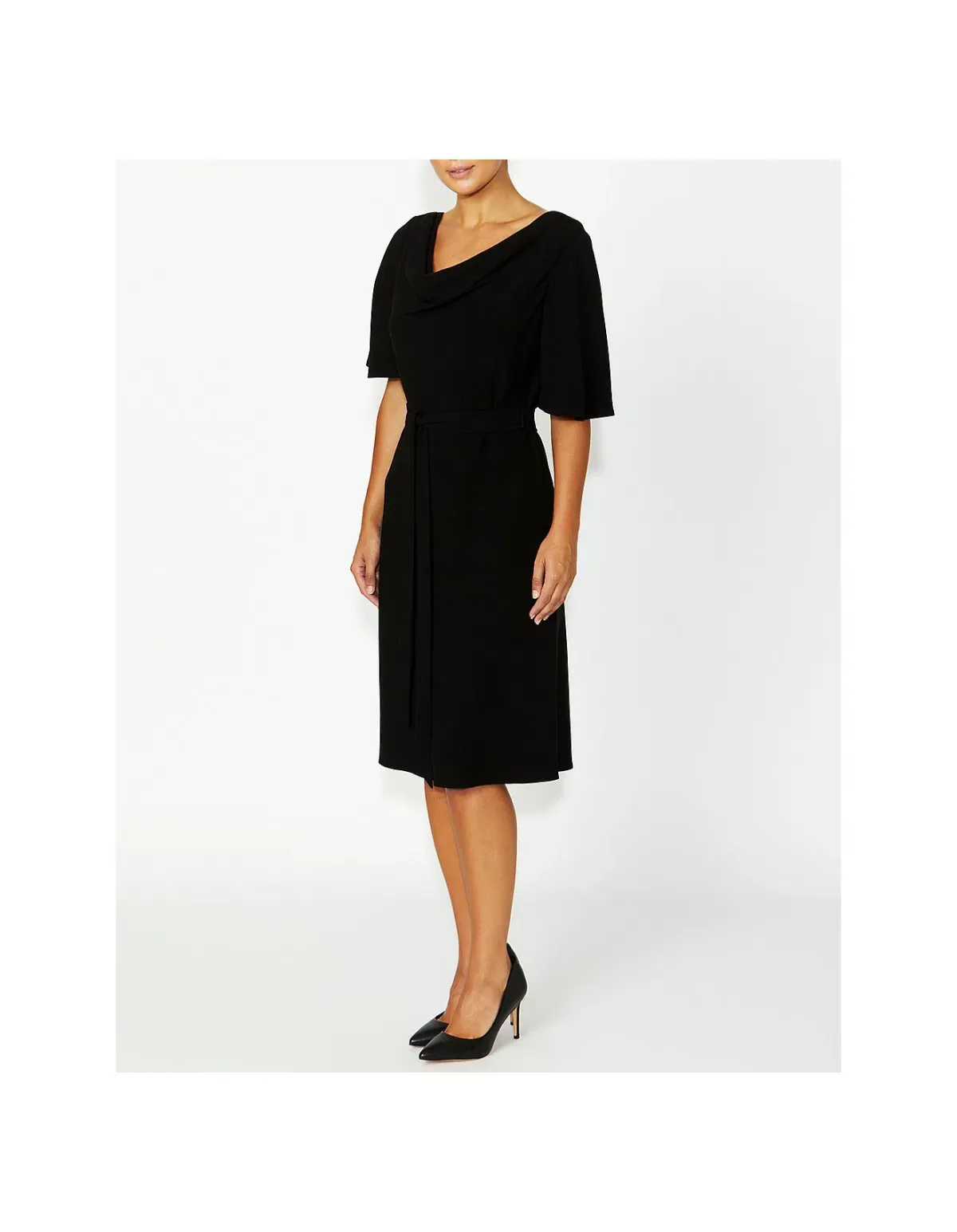Anthea Crawford Harmony Midi Dress Black Size AU 12 - Image 2