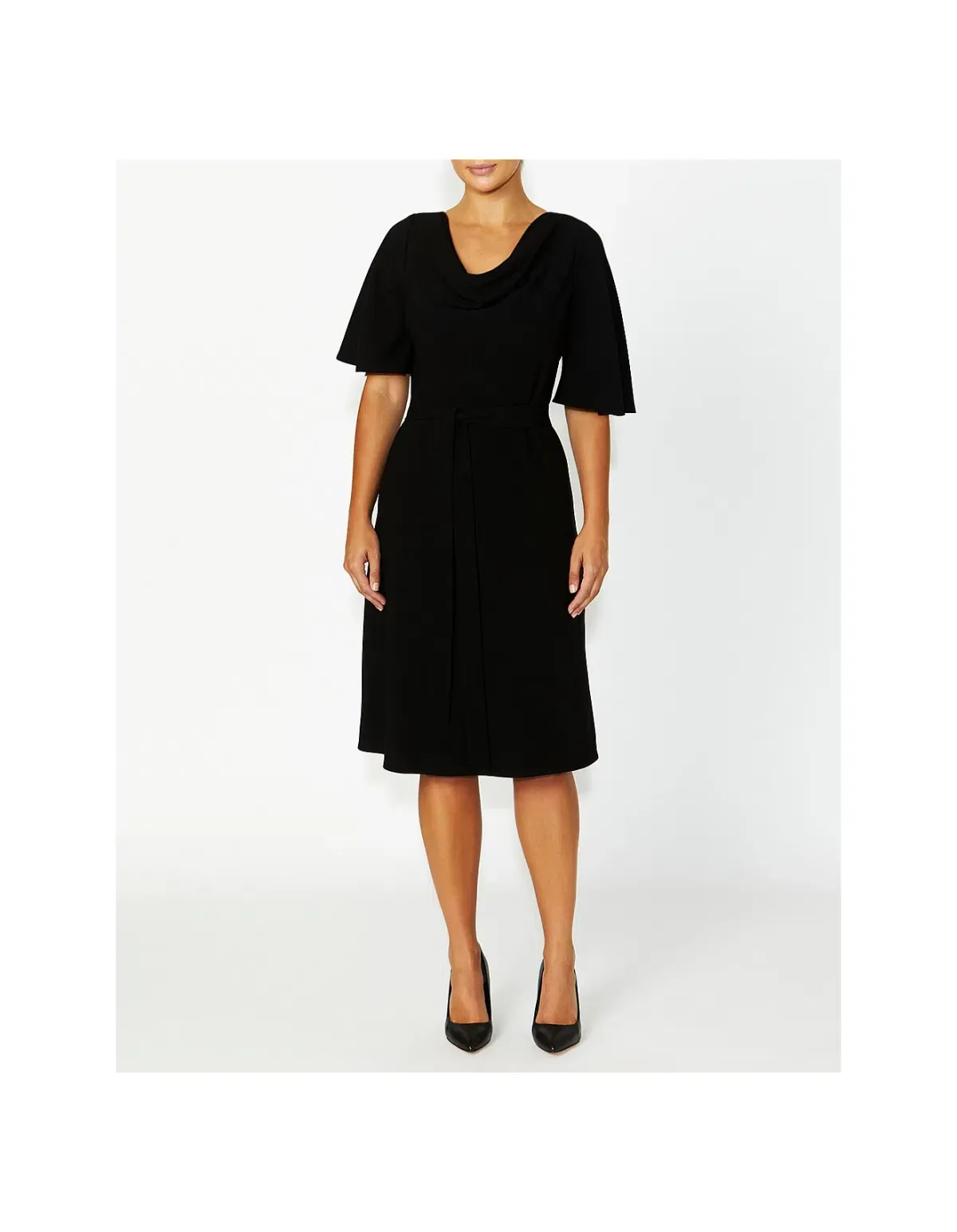 Anthea Crawford Harmony Midi Dress Black Size AU 12 - Image 1