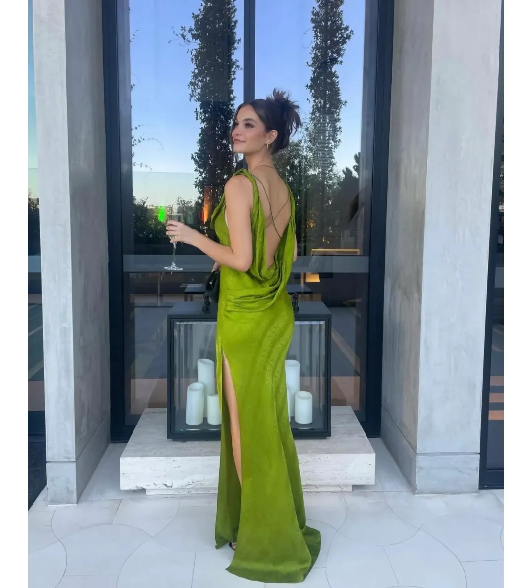 Rat & Boa Navarra Dress Lime Size S / AU 8 for rent on The Volte - main image