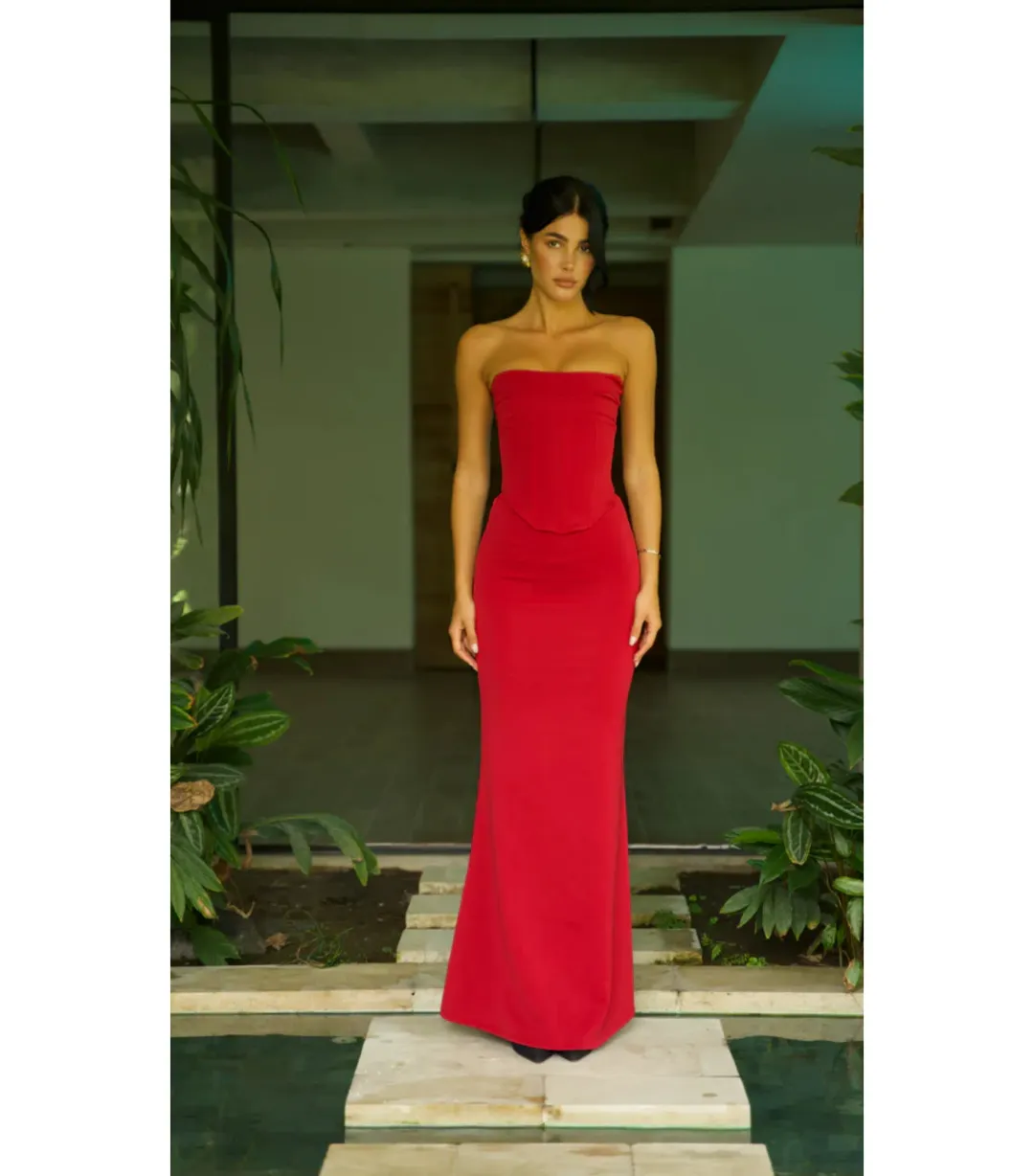 HNTR The Label Louie Gown in Wine Size Small for rent on The Volte - main image