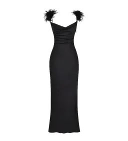 House Of CB Tabitha Black Satin Maxi Dress Black Size 6/XS for rent on The Volte - image 7