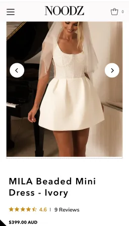 MILA beaded mini dress - L - NOODZ boutique for rent on The Volte - image 3