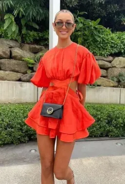 Aje Gracious Cut Out Mini Dress for rent on The Volte - image 1