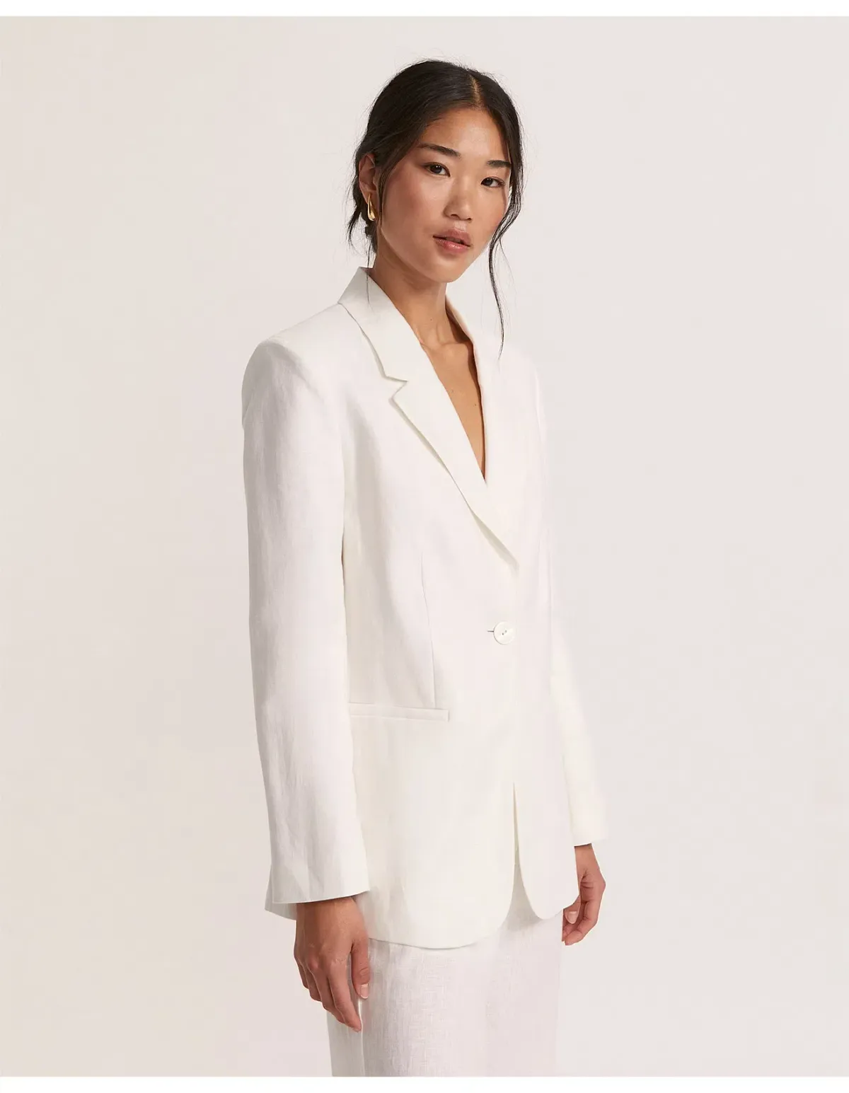 Saba Lila Linen Jacket White Size AU 8 - Image 3