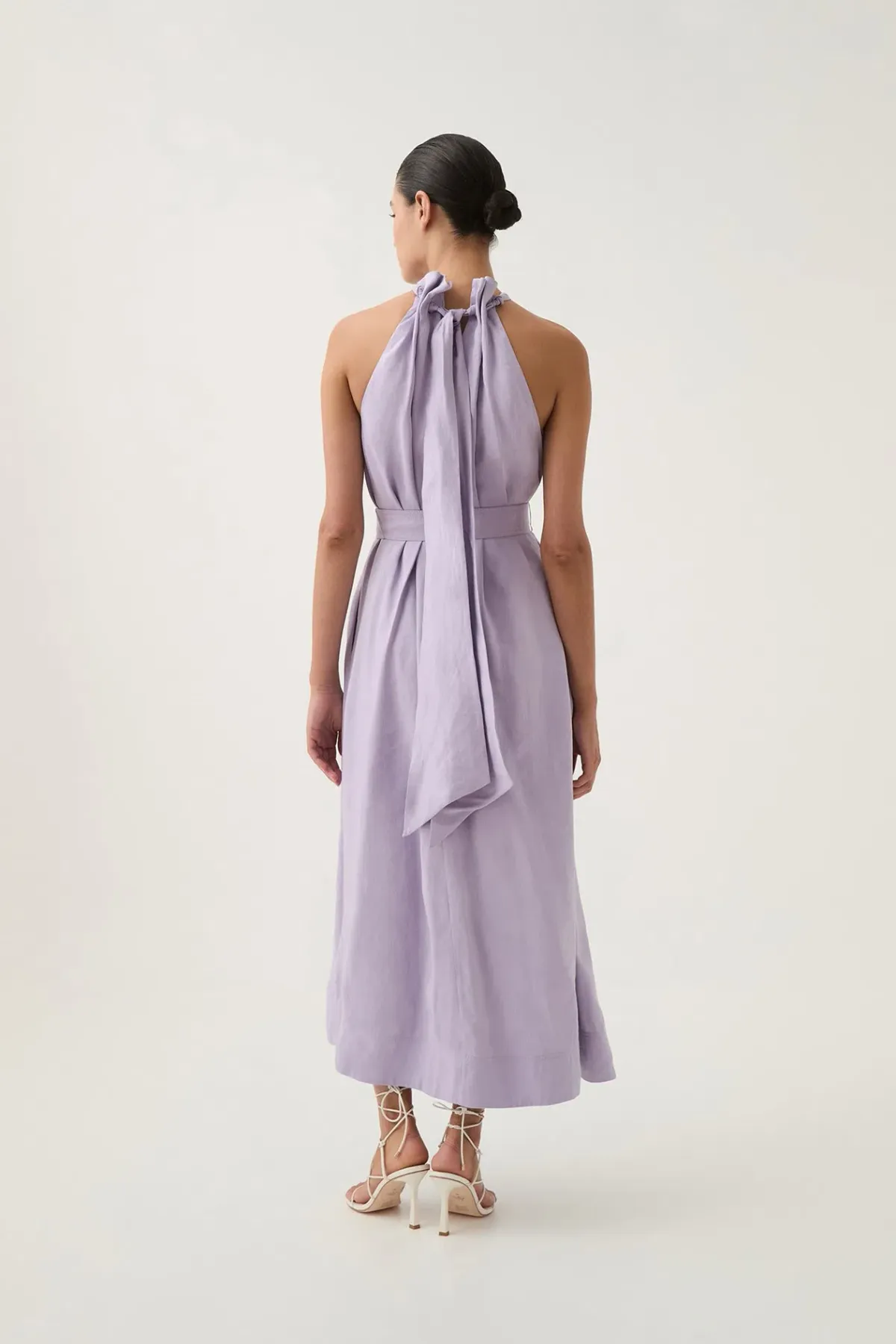 Aje Mariel Trapeze Midi Dress Lilac Size 14 - Image 5
