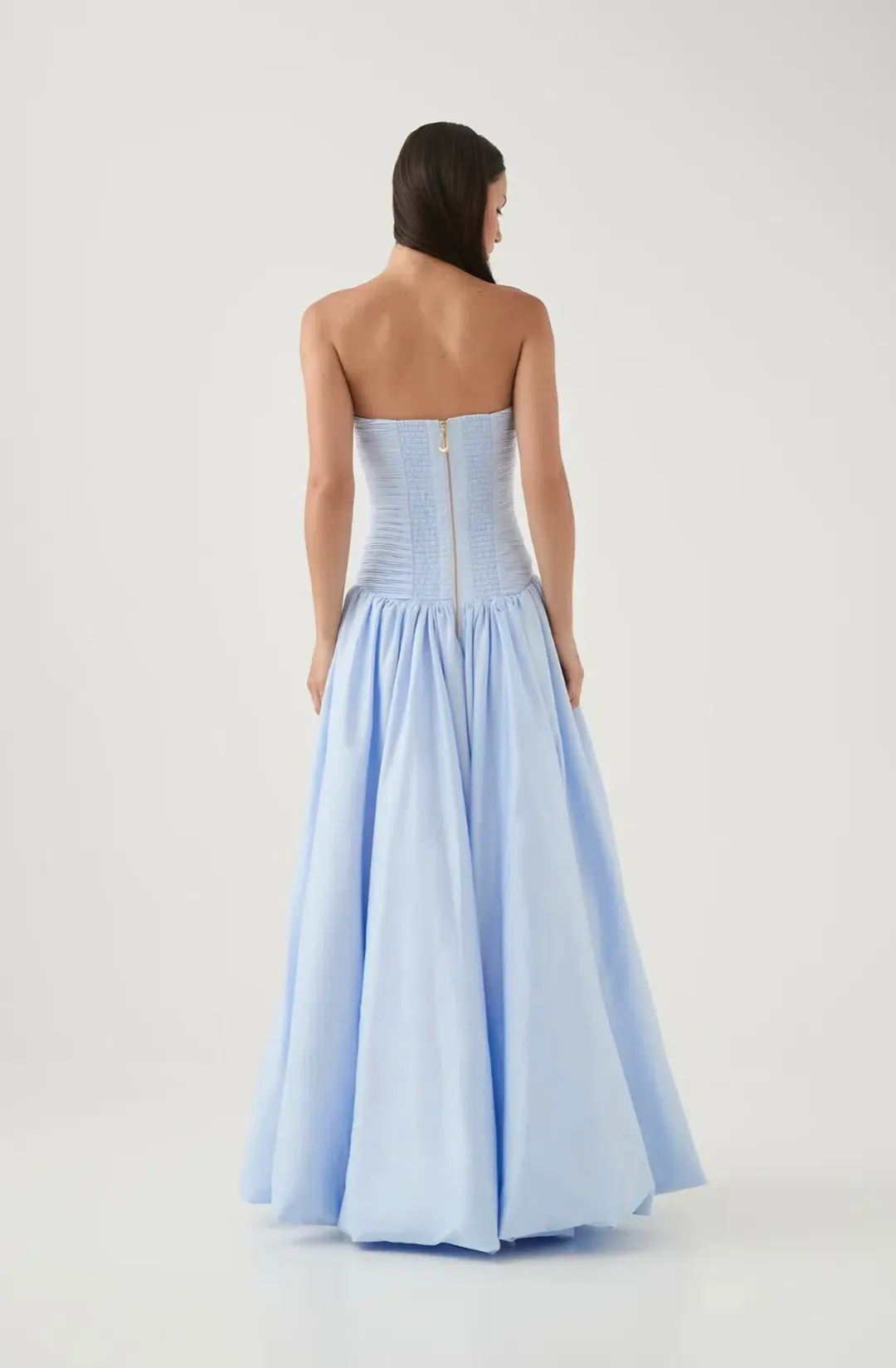 Aje Violette Bubble Hem Maxi Blue Size AU 8 for rent on The Volte - main image