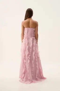 Aje Allairie Gown Chalk Pink Size 12 for rent on The Volte - image 3