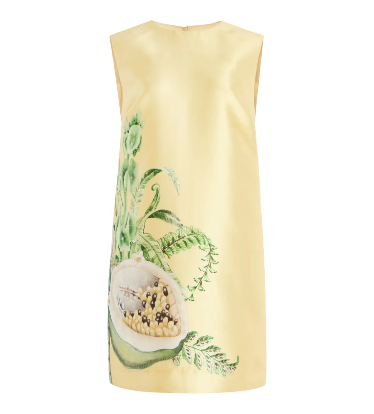 Alemais Sol Satin Crepe Mini Dress Yellow Size 10 - Image 1