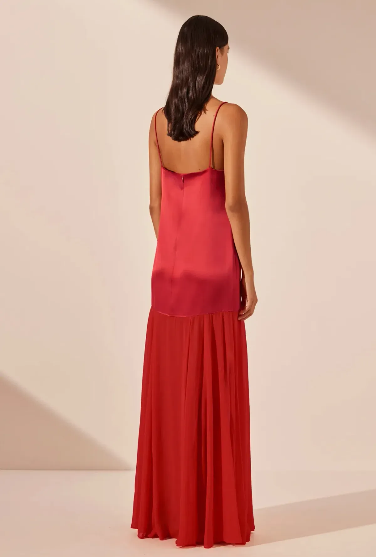 Shona Joy Moraya Dropped Waist Maxi Dress Chilli Size 10 - Image 3
