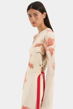 Sir The Label Hana Tie Maxi Dress Cream Size 8 for rent on The Volte - image 2