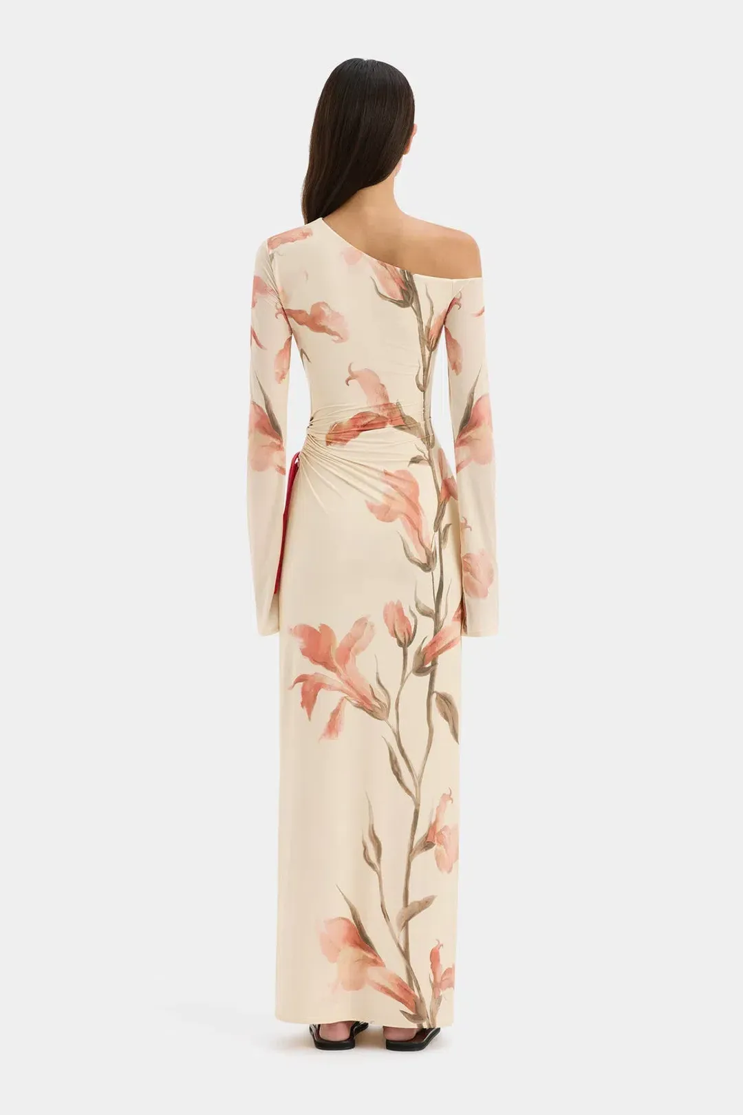 Sir The Label Hana Tie Maxi Dress Cream Size 8 for rent on The Volte - main image
