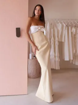 Tojha Kasai Dress Lemon/Ivory Size S / AU 8 for rent on The Volte - image 5