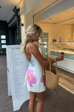 With Harper Lu low back mini dress for rent on The Volte - image 2