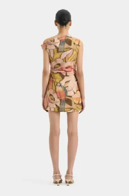 Sir the Label Talulah Knot Mini Dress Sanderling Floral Size 8 for rent on The Volte - image 3