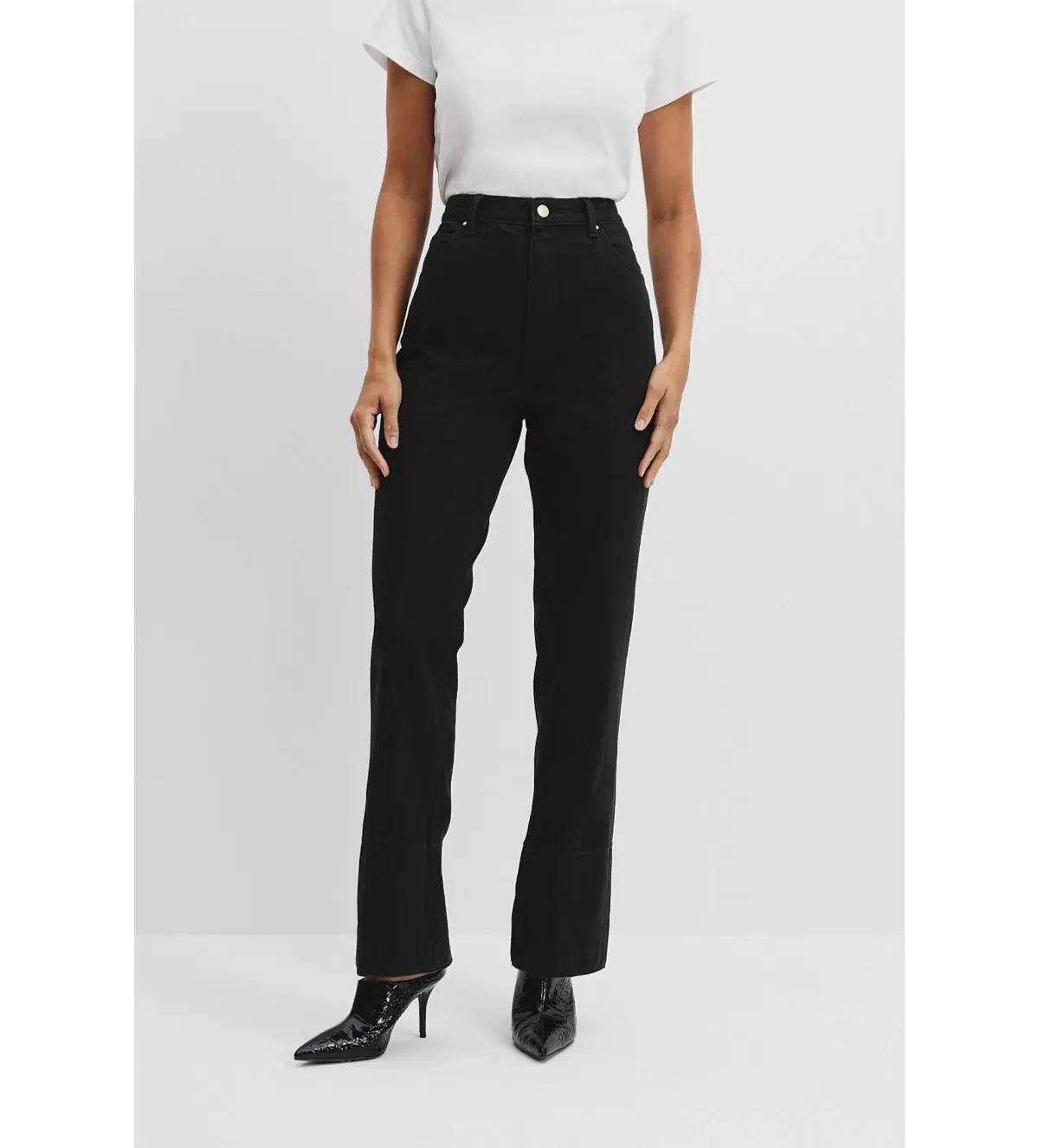 Country Road Cigarette Jean Black Size AU 6 - Image 2