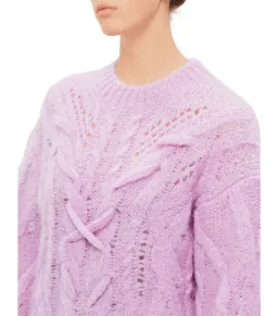 Isabel Marant Eline Chunky Knit Sweater Lilac Size 10/38 for rent on The Volte - image 4