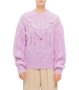 Isabel Marant Eline Chunky Knit Sweater Lilac Size 10/38 for rent on The Volte - image 2
