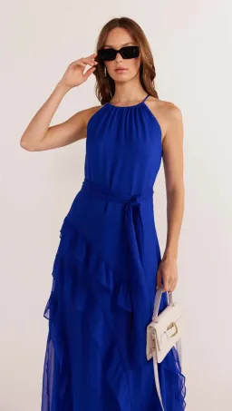 Minkpink Marina Frill Maxi Dress Blue Size XS / Size AU 6 for rent on The Volte - image 2